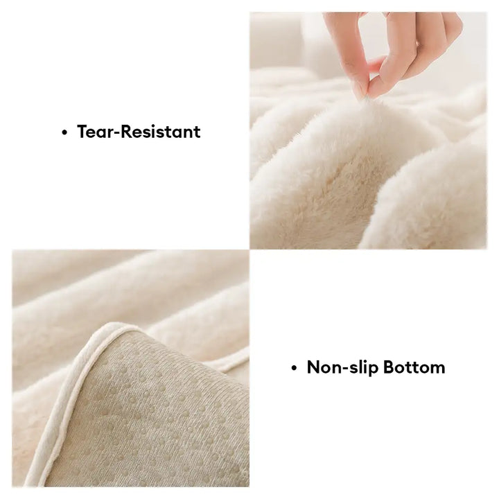 Pet-friendly plush couch cover, providing comfort and protection for your furniture.