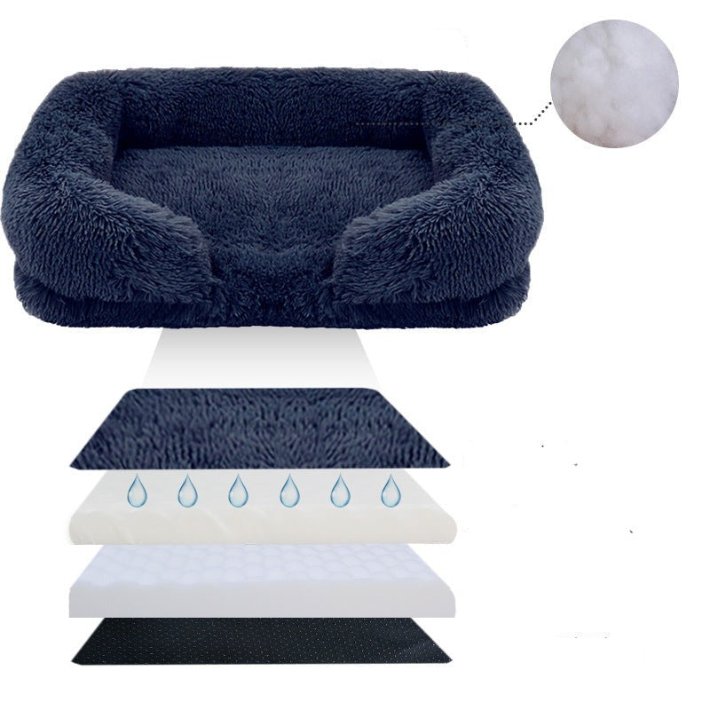 Plush soft fleece dog bed for ultimate pet comfort