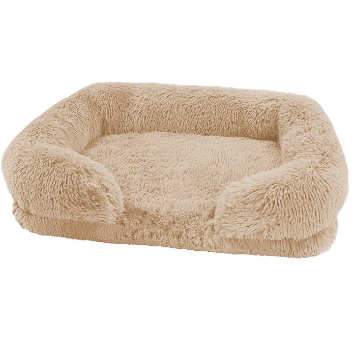 Pet bed with plush fleece, offering superior comfort for pets