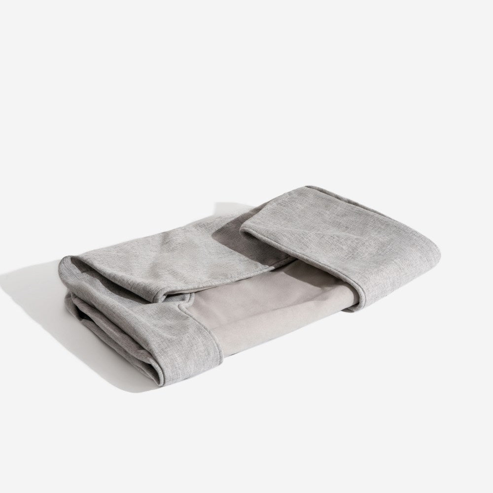 Dog bed, plush square, velvet material for optimal small to medium pet comfort.