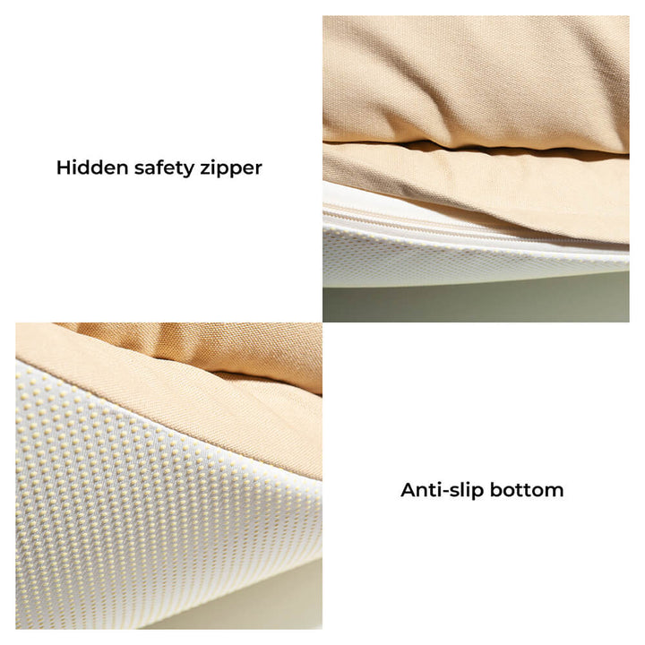 Velvet plush square dog bed, perfect for pet comfort and warmth.