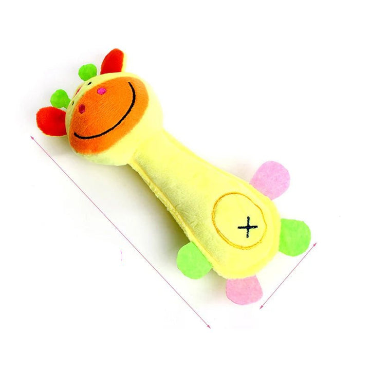 Durable animal plush dog toy with squeaker, ideal for strong chewers & cuddly companions