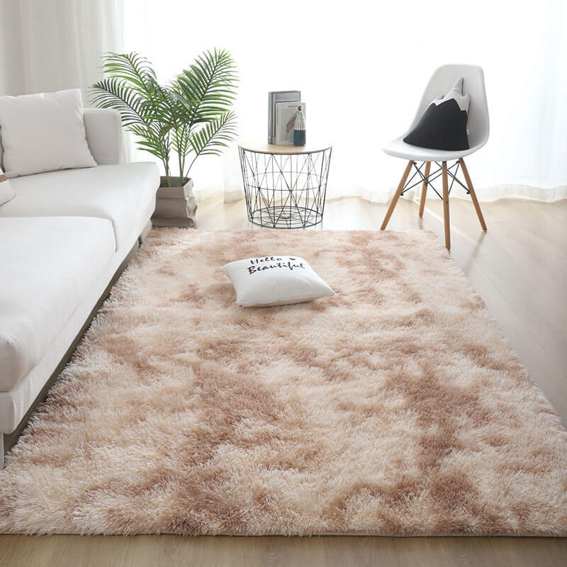 Plush tie-dye dog mat, cozy indoor area rug for pets, durable home decor