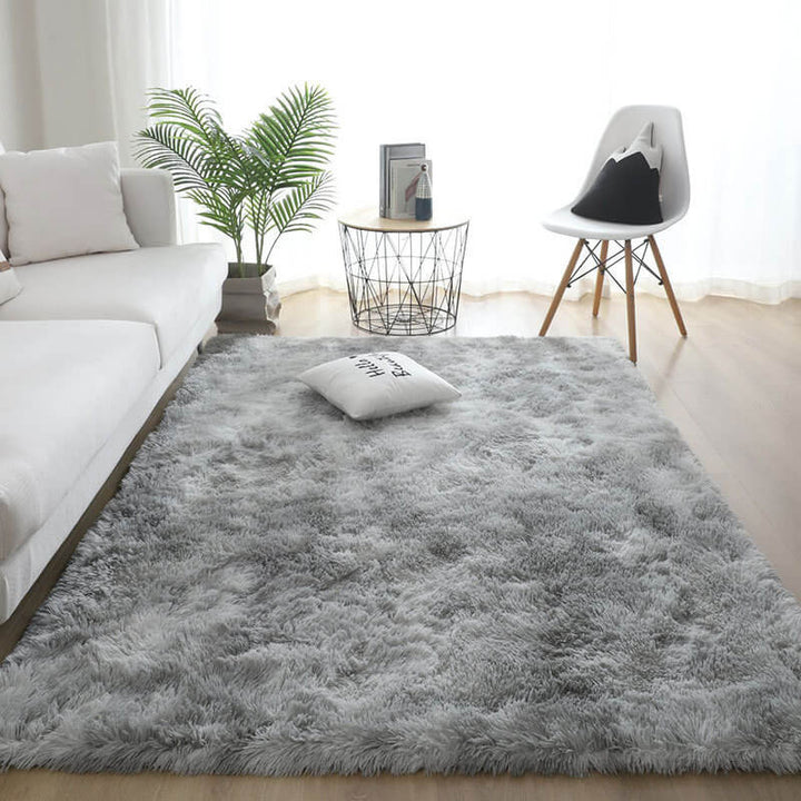 Soft tie-dye pet mat, chic plush area rug for dogs, comfortable home carpet