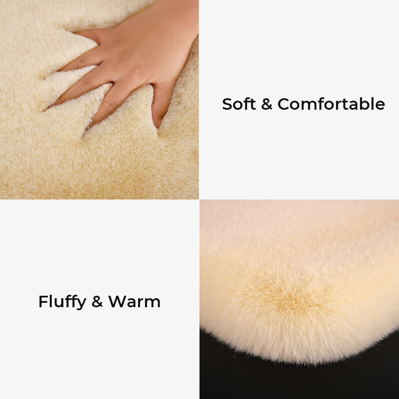 Luxurious plush car seat cover for pets, universal design, great for dog travel and auto protection.