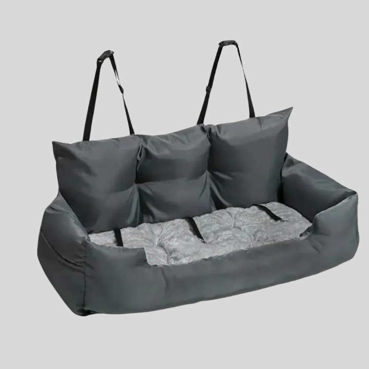 Plush universal pet car booster seat kennel for small dog travel safety and comfort; easy clean dog accessory