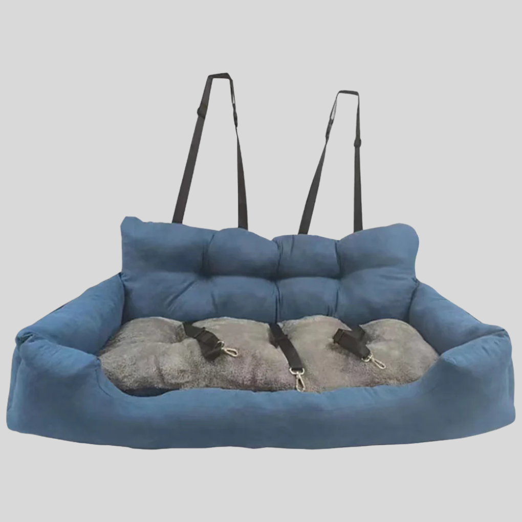 Portable pet travel kennel & car booster seat for small dogs, ensuring pet safety during car rides; pet accessory