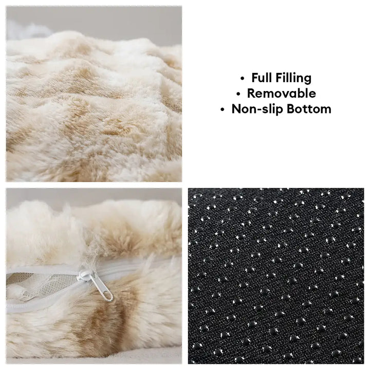 Elegant pet sofa bed in plush velvet, perfect pet furniture for both dogs and cats to relax