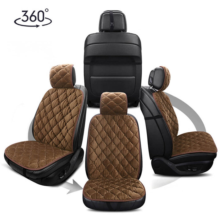Unisex plush warm single car seat cushion, perfect auto interior decor and safety for pets