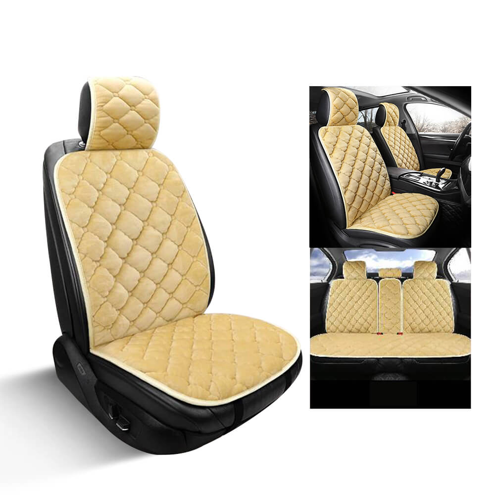 Warm plush car seat cushion for dogs, a comfortable and stylish auto interior driving accessory