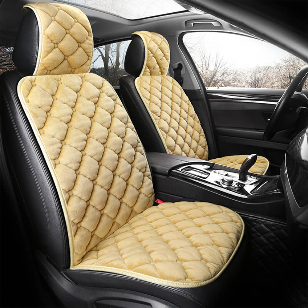 Universal fit plush warm dog car seat cushion, adding comfort and style to your vehicle's interior