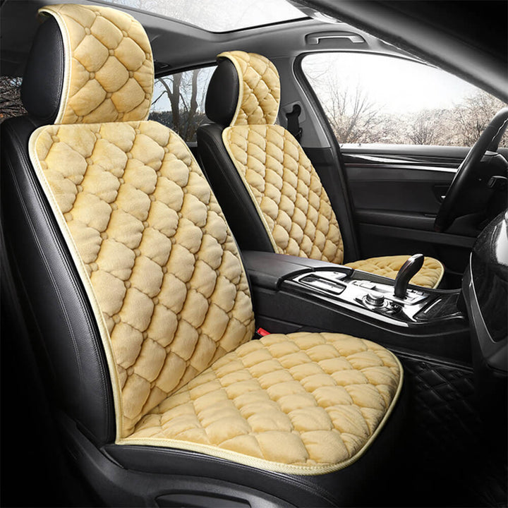 Universal fit plush warm dog car seat cushion, adding comfort and style to your vehicle's interior