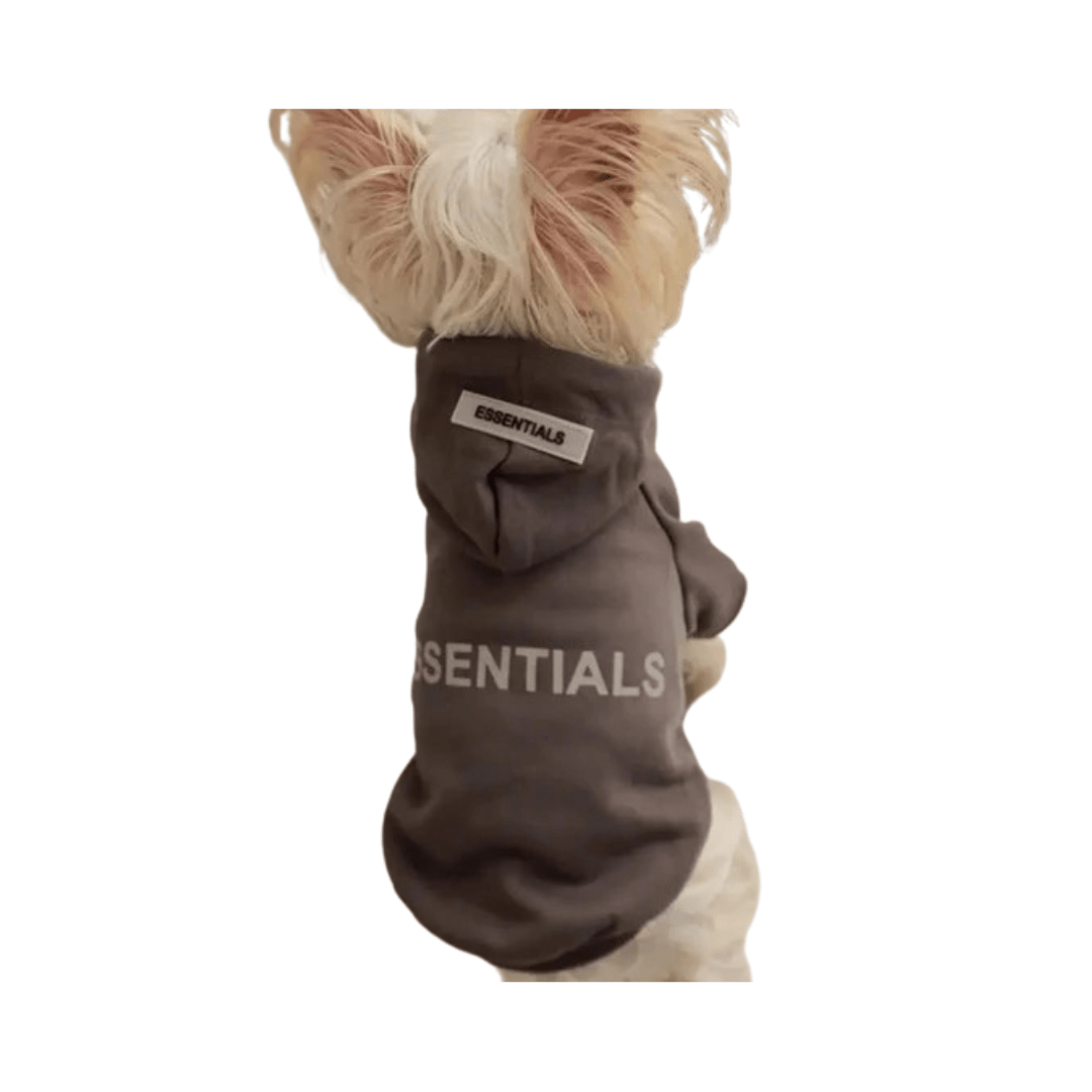 Unisex pet plush warm winter dog hoodie, ideal for cold weather, cozy dog sweater.
