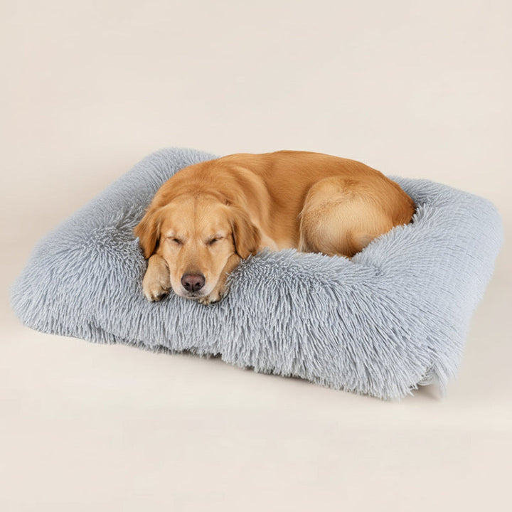 Plush washable dog sleeping mat, soft comfortable pet resting pad for small to medium dogs