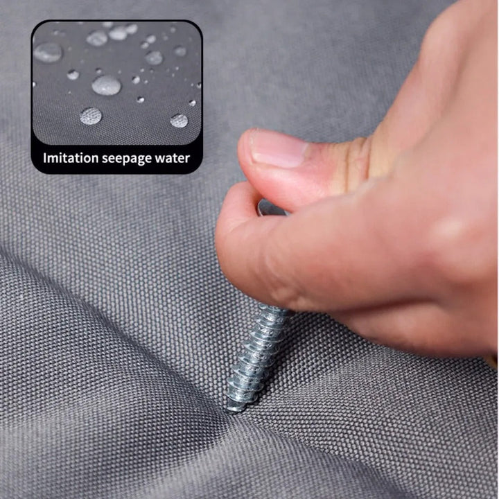 Gray plush waterproof dog bed, durable & easy clean for pets.