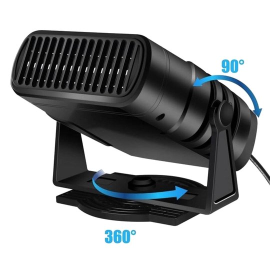 Versatile 12V automotive accessory: portable car heater for winter comfort and defroster for clear visibility year-round.