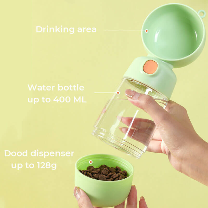 Travel dog bowl and water dispenser, a convenient solution for pet hydration and feeding on the go.