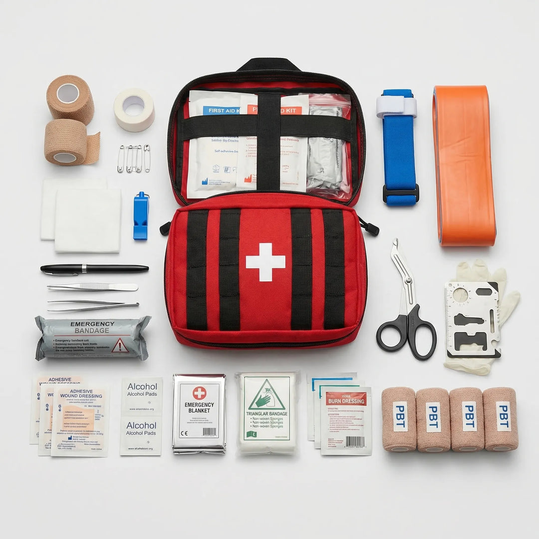Comprehensive 379-piece medical first aid kit, essential for emergency preparedness & survival.
