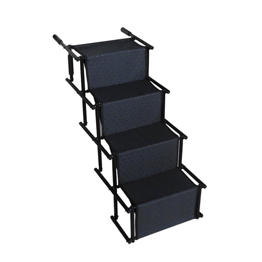 Dog supplies: foldable 4-step non-slip car stairs, essential for pet travel and car access
