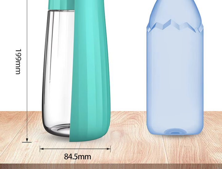 Compact 550ml dog water bottle, leak-proof design with easy-to-use drinking bowl for pets.