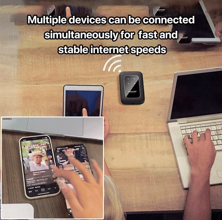 Easy-to-use portable 5G WiFi router, offering fast mobile internet for all your data sharing needs.