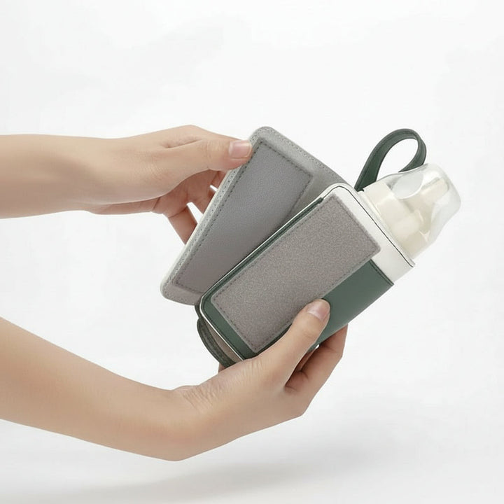 Versatile portable bottle warmer, great for nursery or travel, ensuring warm milk for baby.