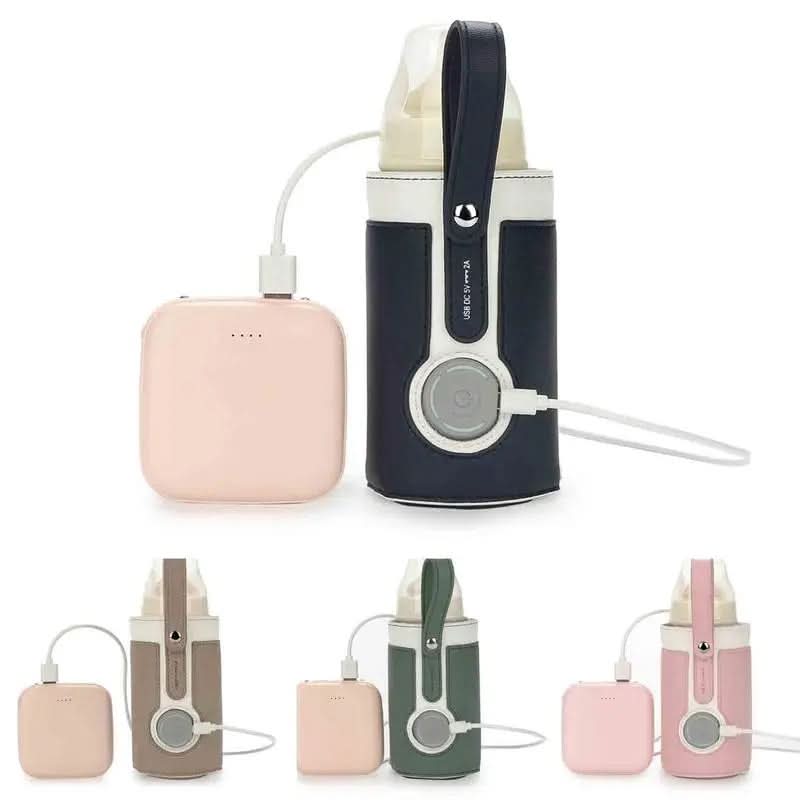 Portable baby bottle warmer heating milk for late-night feeds or road trips with your little one.