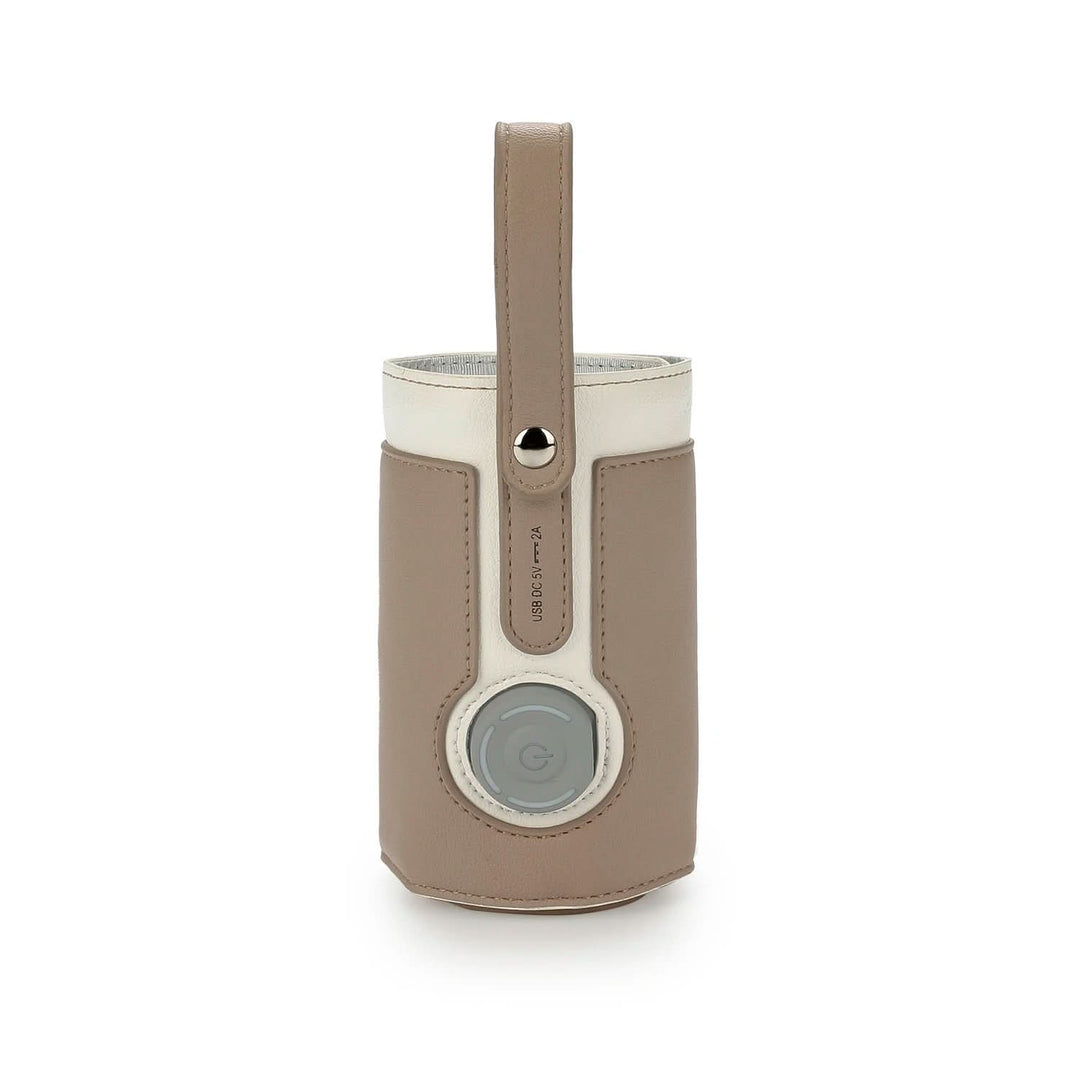 Efficient portable baby bottle warmer with adjustable temperature for infant formula or breast milk.