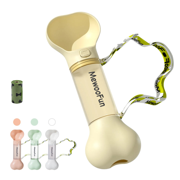Compact bone-shaped dog water dispenser, portable hydration solution for all dog breeds