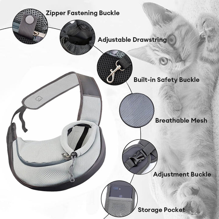 Lightweight dog and cat travel bag, breathable mesh, comfortable for small pets