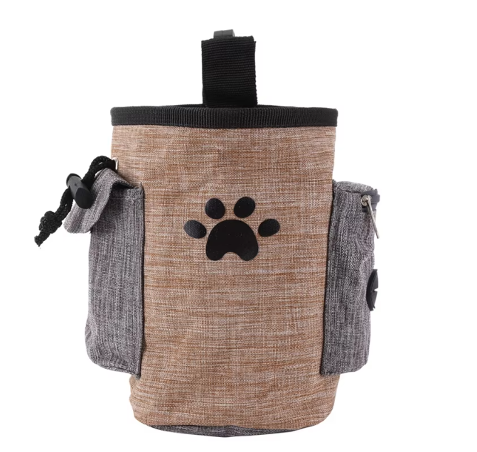 Essential dog accessory: a sleek, portable waste bag dispenser, ensuring cleanliness on dog walks.