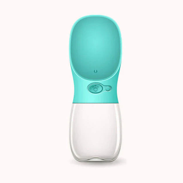 Compact dog water bottle for travel, ensuring pet hydration on-the-go, BPA-free