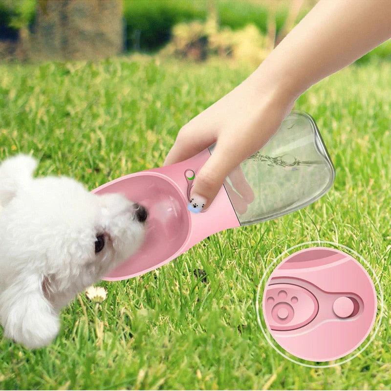 BPA-free dog water bottle, convenient for outdoor activities, pet travel hydration