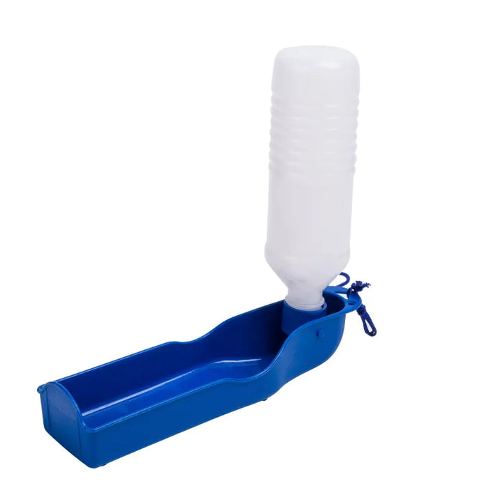 Compact dog water bottle and foldable bowl, perfect for outdoor activities & pet travel needs