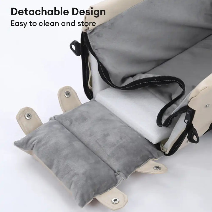 Faux leather waterproof pet travel bag, doubles as a dog car seat for small pets
