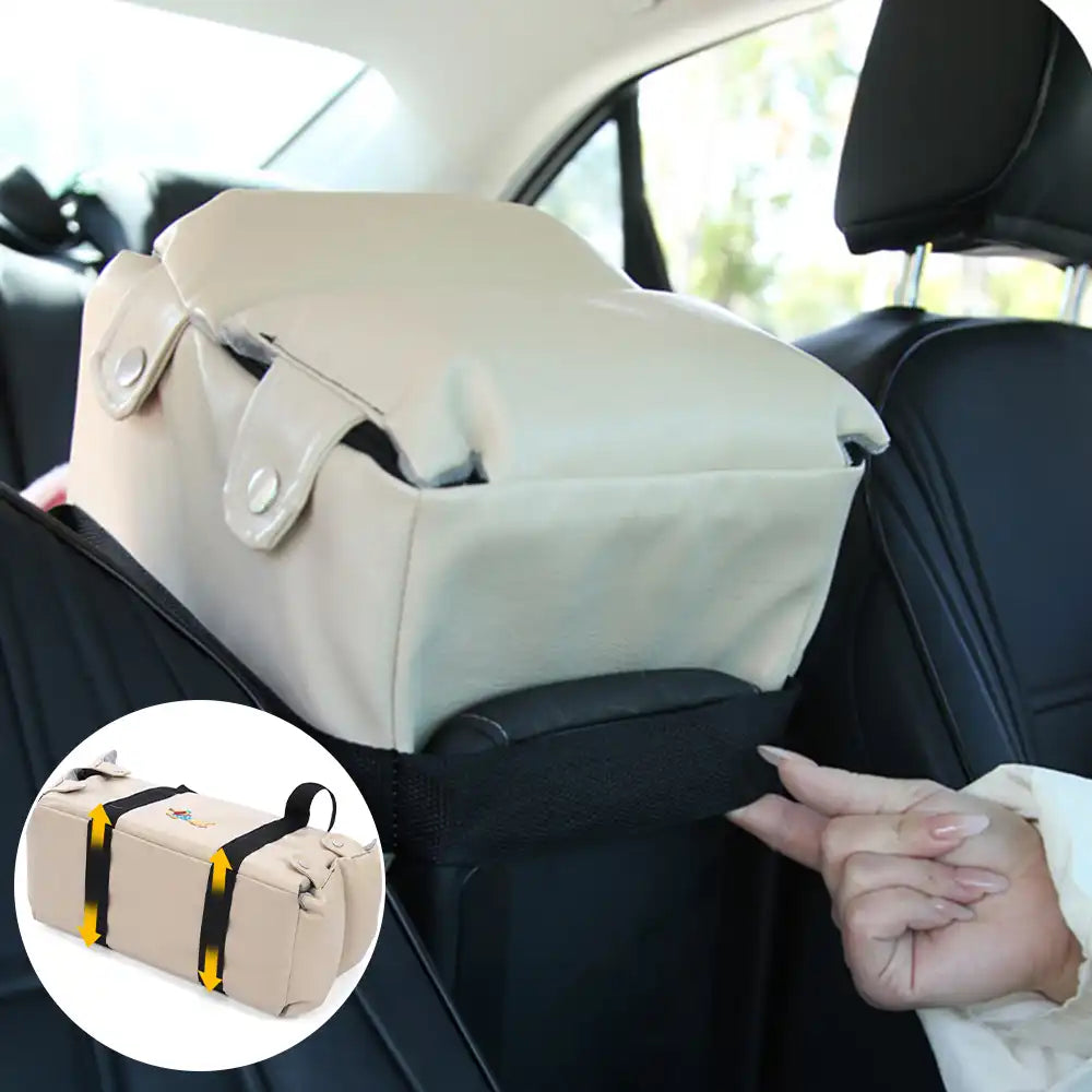 Waterproof faux leather pet carrier, ideal dog car seat and travel bag