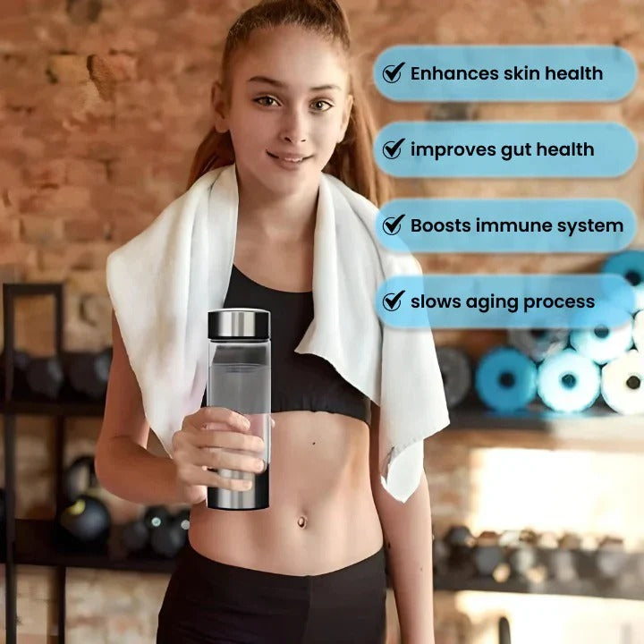 USB rechargeable hydrogen water bottle. Boost hydration daily, compact & portable for fitness, travel, and health.