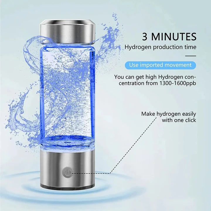 Hydrogen water bottle for wellness & fitness. Enjoy enhanced hydration conveniently, a portable solution for daily use.