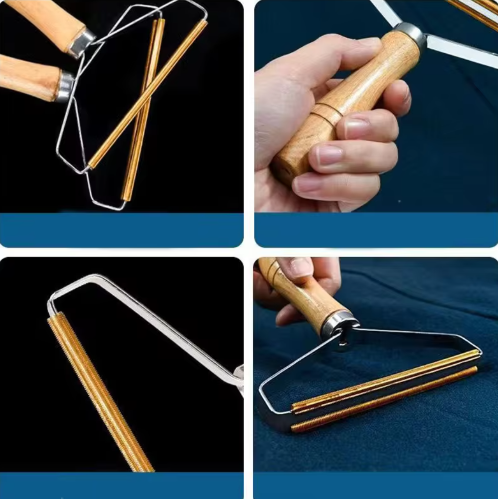 Dual-pack portable lint remover for clothing care, effectively removes pet hair and fuzz, travel-friendly.
