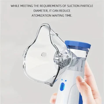 Easy-to-use portable mesh nebulizer, silent and effective breathing aid for all ages.