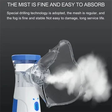Advanced portable mesh nebulizer for efficient and quiet respiratory aid.