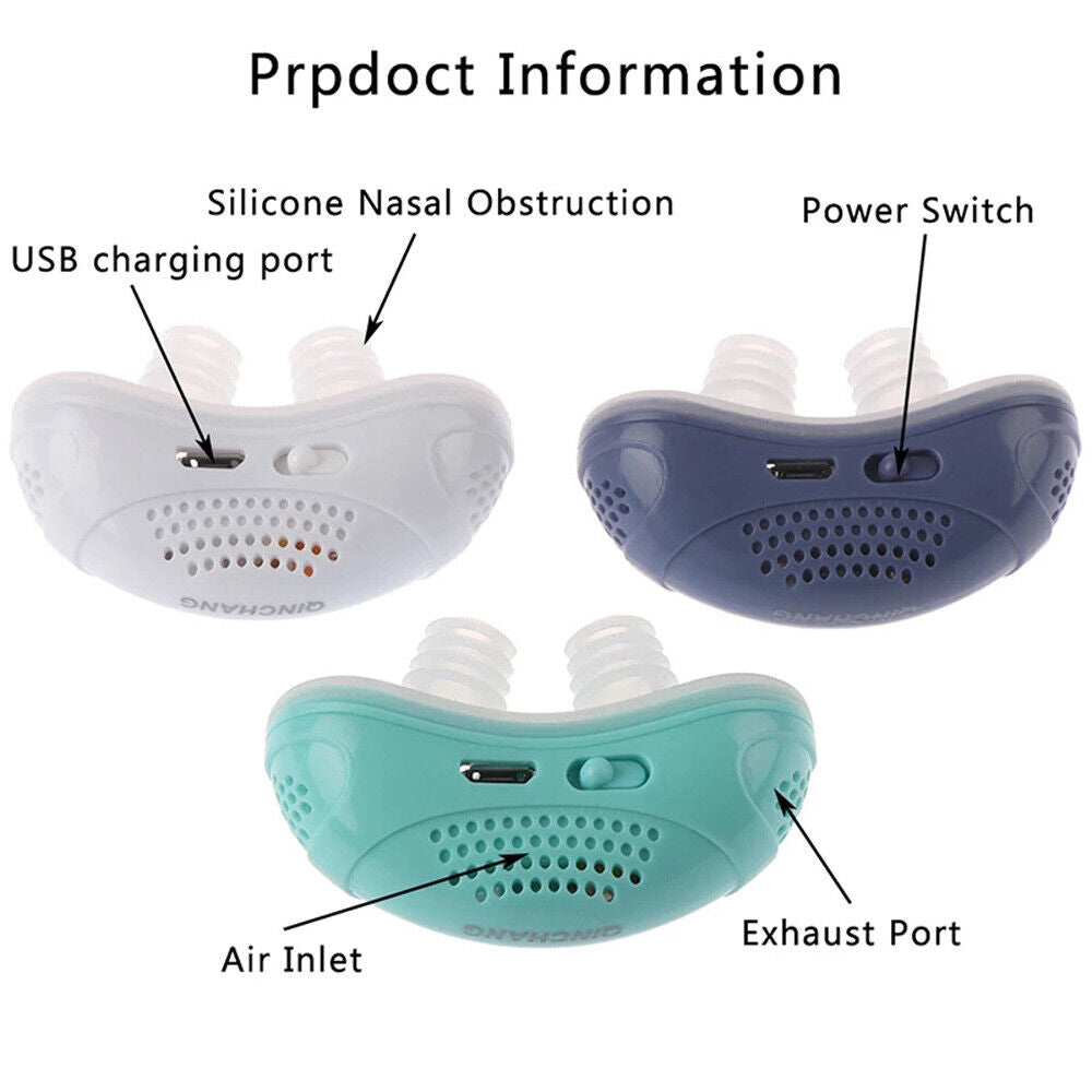 Unisex personal micro CPAP device. Effective anti-snoring & sleep apnea solution for restful, quiet sleep. Travel-friendly.