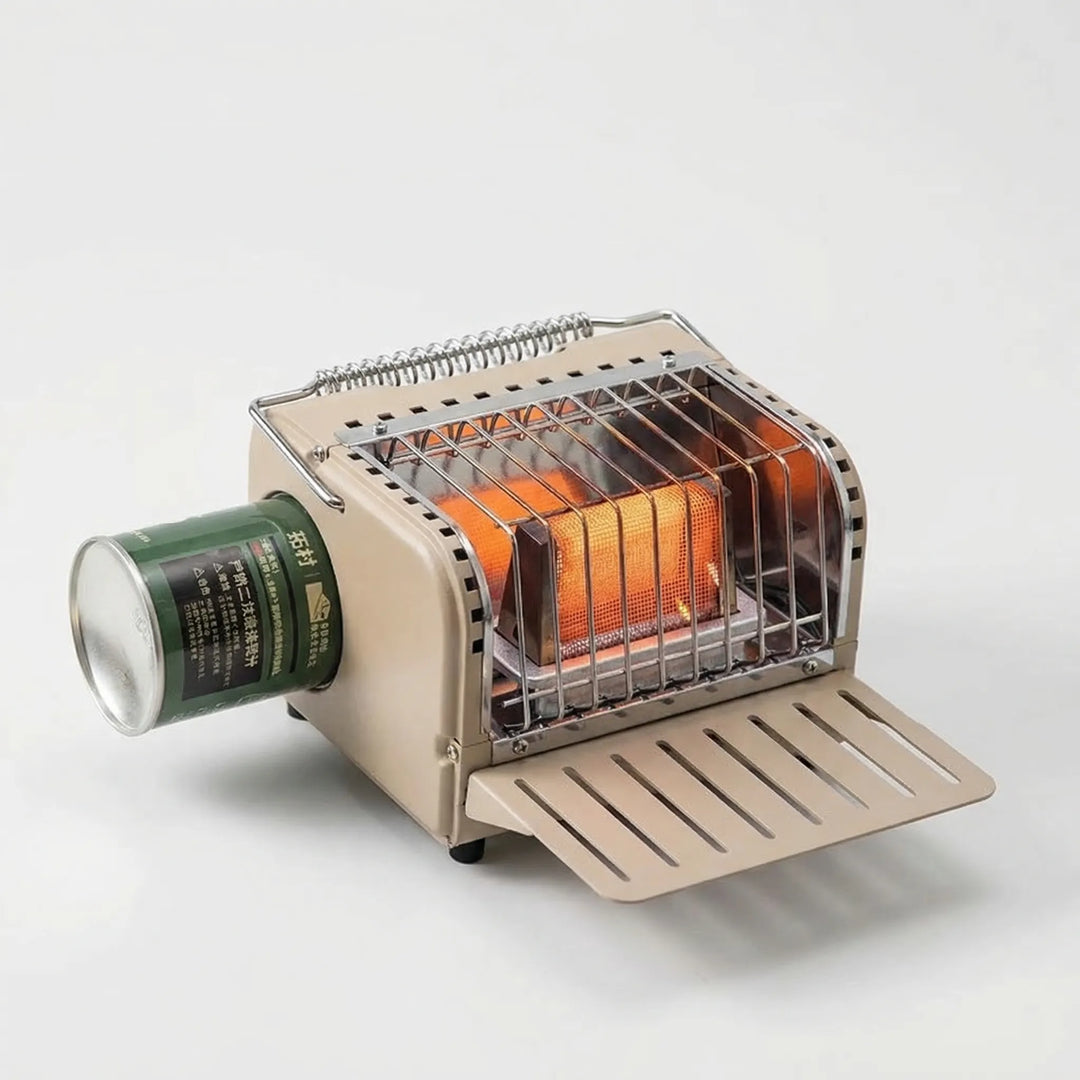 Efficient radiant gas heater providing warmth for winter camping & outdoor adventures. Portable camping gear.