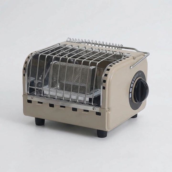 Durable portable cassette gas heater, ideal for outdoor warmth during camping, fishing, and winter activities.