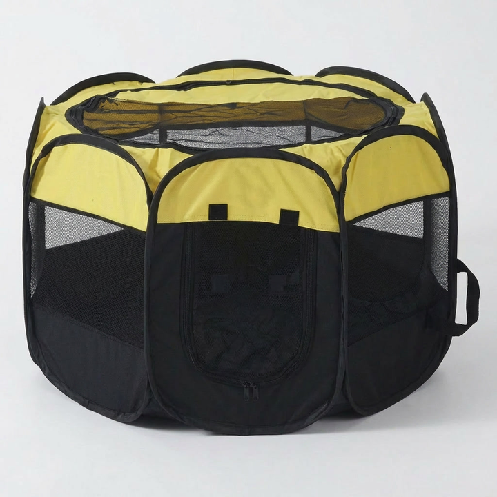 Durable pet travel tent, suitable for puppies & small dogs. Foldable dog tent and cat playpen for outdoor fun.