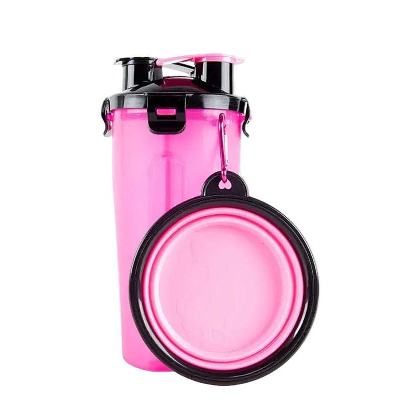 Versatile pet travel bowl, serving as both a dog water bottle and a food feeder