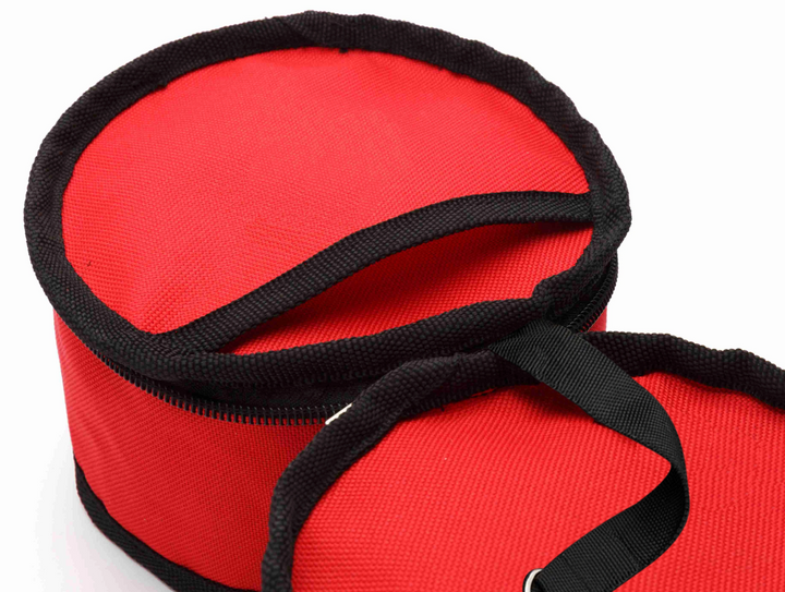 Cat food bag with handle, perfect for keeping pet food fresh and secure during travel.