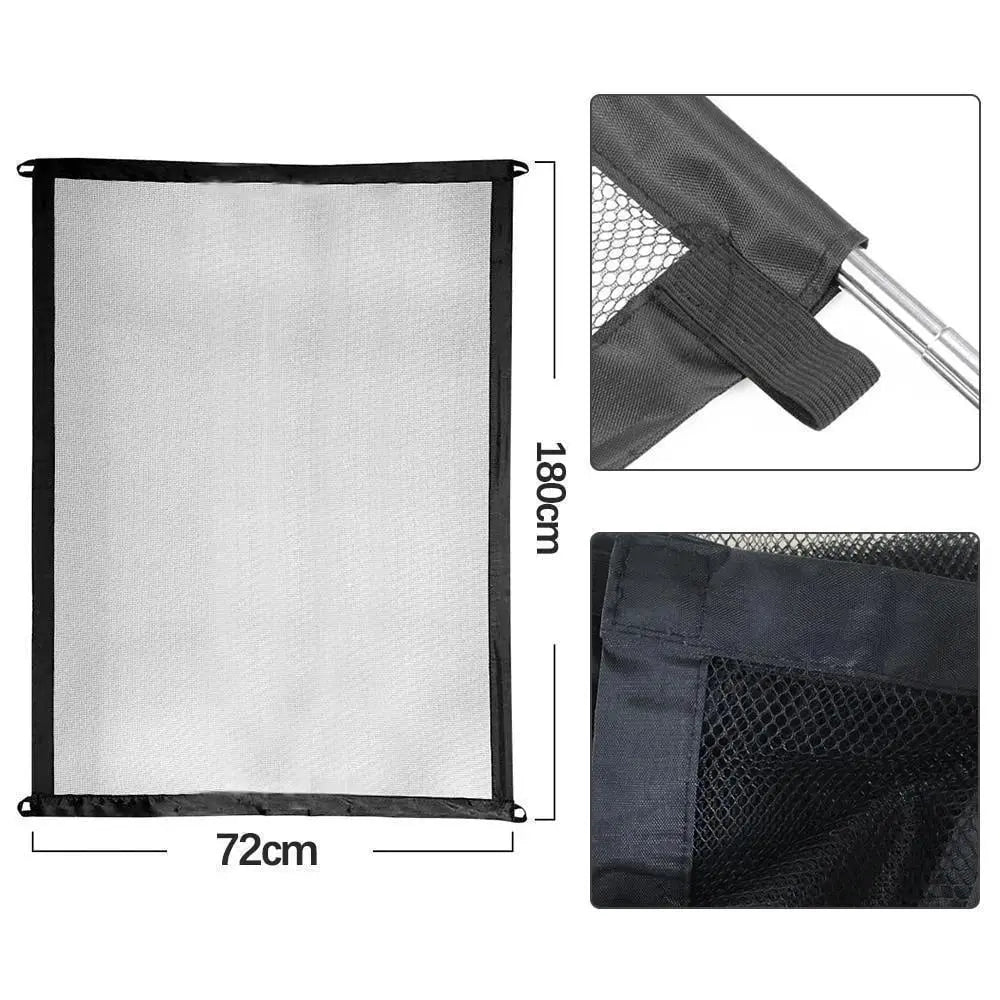 Outdoor portable pet gate, durable flexible safety barrier for dogs, easy to move for backyard or patio use.