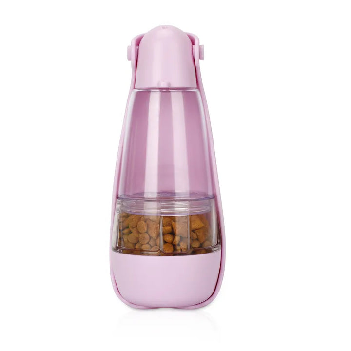 Cat accessories: Travel water bottle and feeder, essential pet supplies for walks and trips
