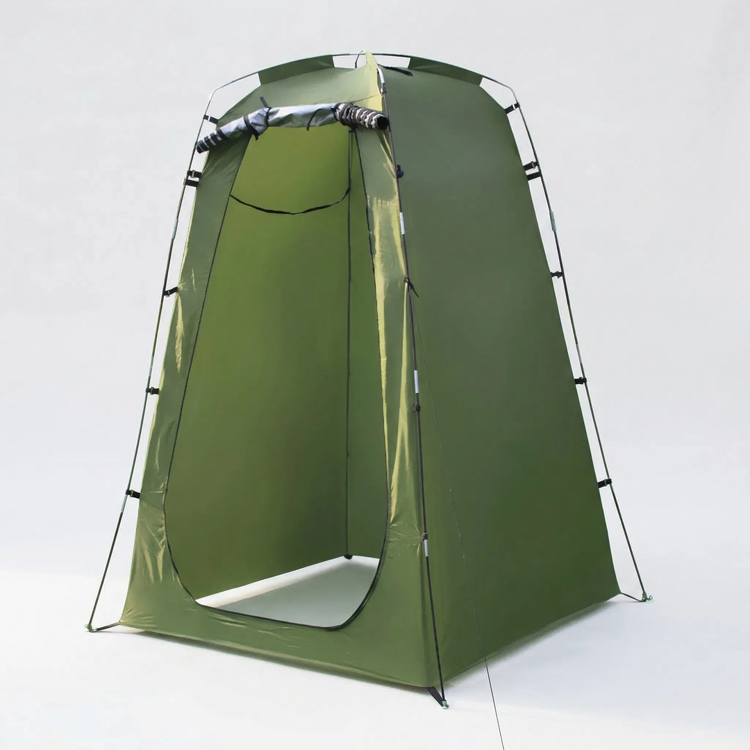 Lightweight travel pop-up tent provides privacy for changing, showering & bathroom at the beach or park.